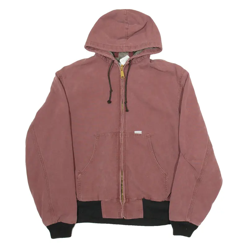Carhartt Mens Jacket Maroon  Viscose Hooded M 1