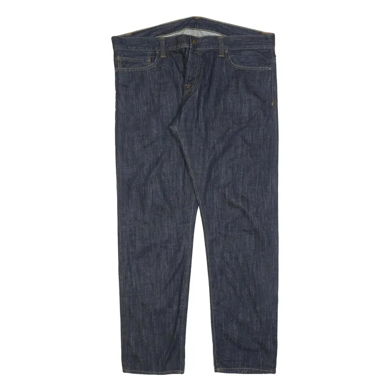 Carhartt Mens Jeans Blue Regular Straight Denim Dark W41 L32 Workwear Button Fly 1