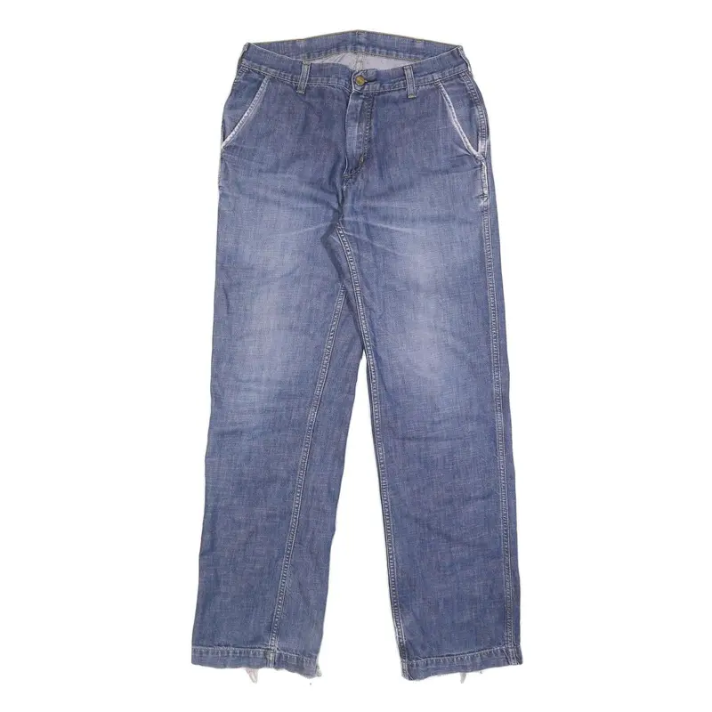 Carhartt Mens Jeans Blue Regular Straight Denim Medium W32 L34 Durable Workwear 1