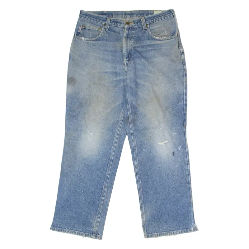 Carhartt Mens Jeans Blue Regular Straight Stone Wash W34 L29 1