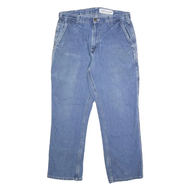 Carhartt Mens Jeans Blue Relaxed Straight Denim Medium W32 L27 Workwear Casual 1