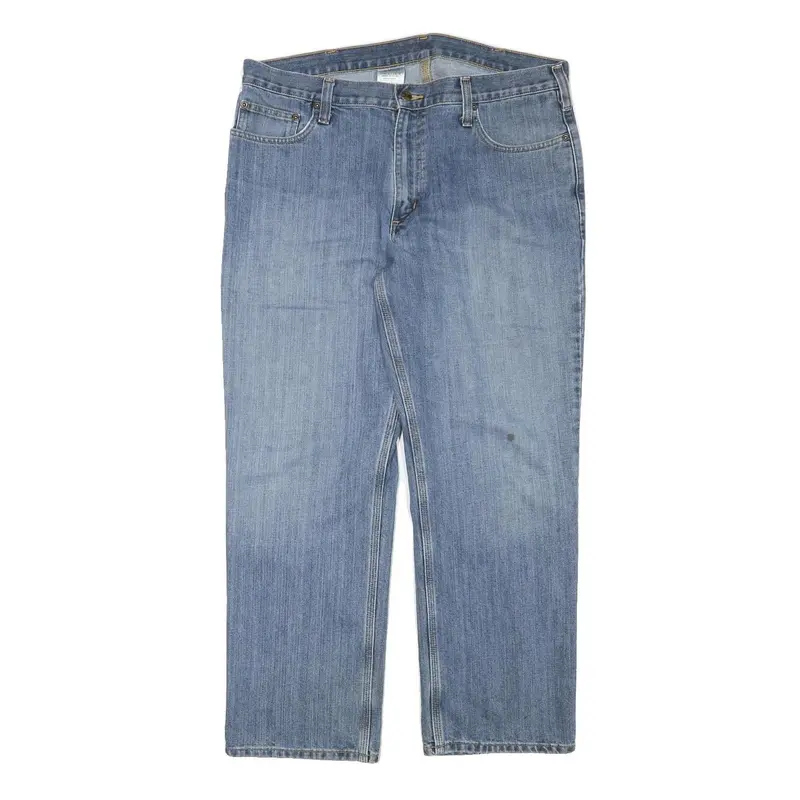 Carhartt Mens Jeans Blue Relaxed Straight Denim Medium W38 L29 Workwear 1
