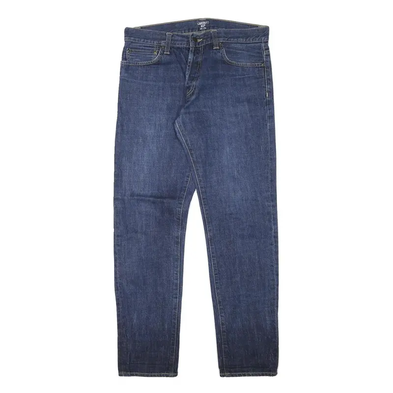 Carhartt Mens Jeans Blue Slim Straight Denim Medium W32 L30 Casual Wear 1