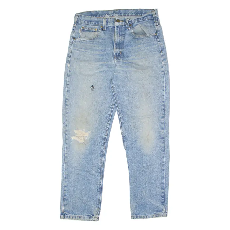 Carhartt Mens Jeans Blue Slim Tapered Stone Wash W32 L29 1