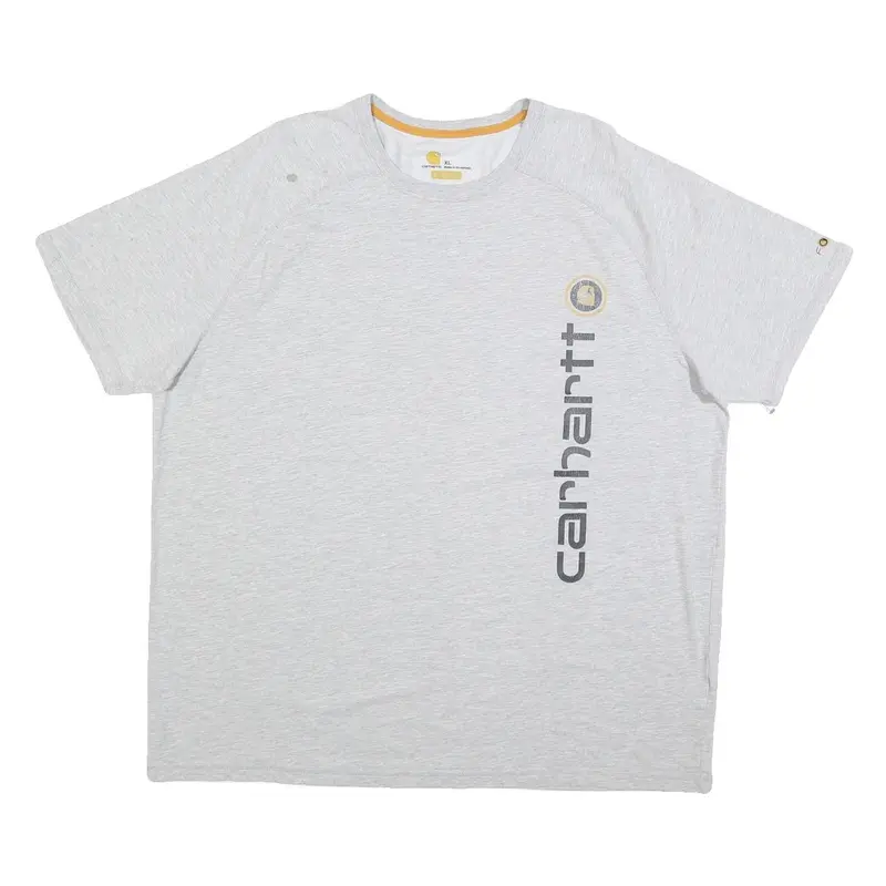 Carhartt Mens Light Grey Cotton Blend Xl Short Sleeve Crew Neck Logo Print 1