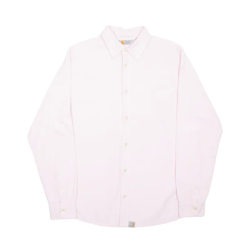 Carhartt Mens Plain Shirt Pink Long Sleeve S 1