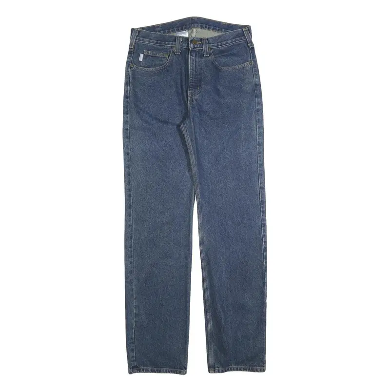 Carhartt Mens Regular Fit Blue Denim Jeans W32 L34 Zip Cotton Classic Style 1
