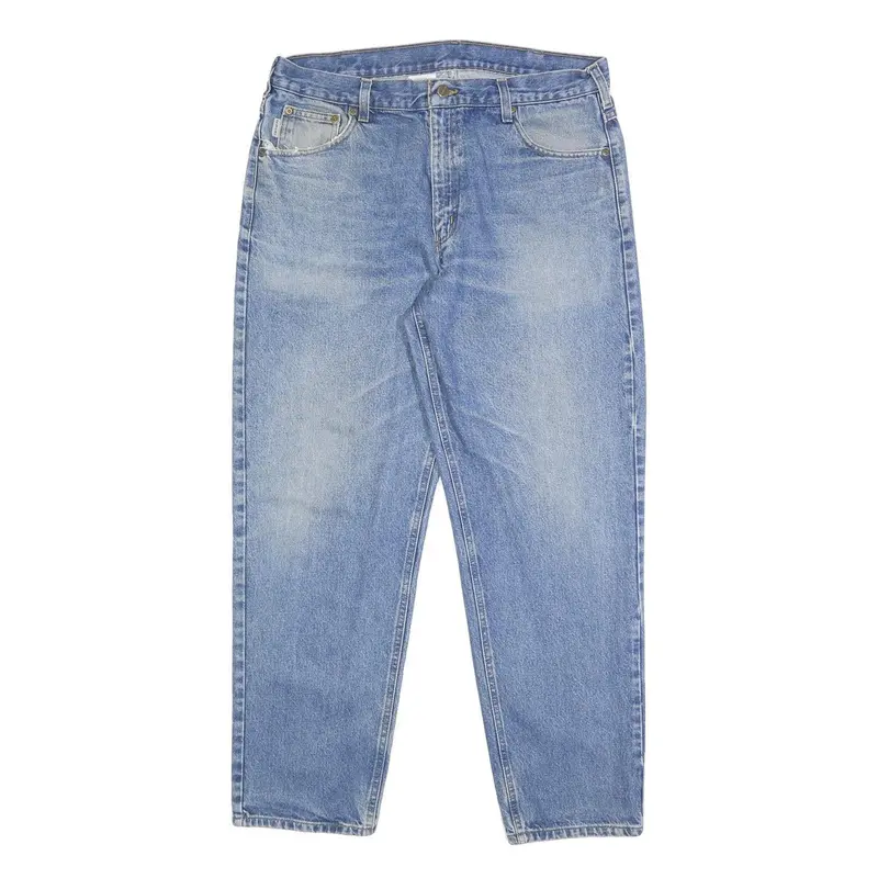 Carhartt Mens Relaxed Cotton Denim Light W38 L30 Jeans Zip Closure Casual 1