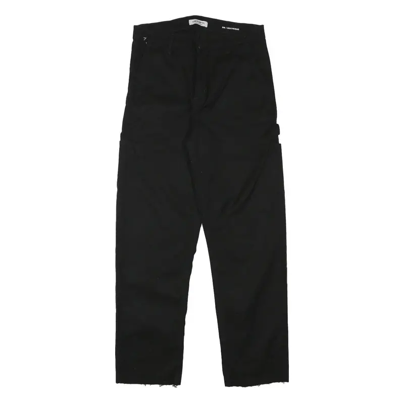 Carhartt Wip Womens Black Regular Fit Straight Leg Trousers W28 L27 Cotton Blend 1