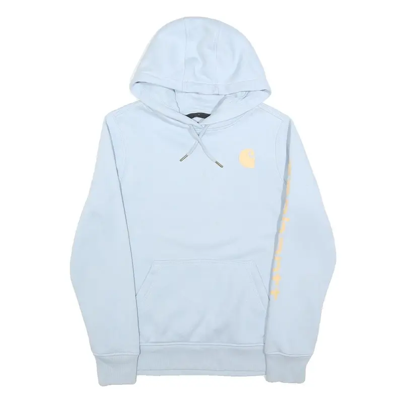 Carhartt Womens Blue Hoodie S Cotton Blend Casual Pullover Sweatshirt 1