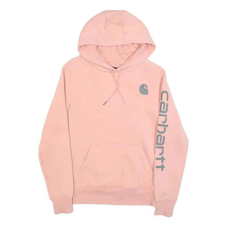 Carhartt Womens Pink Hoodie Xs Cotton Blend Pullover Casual Streetwear 1