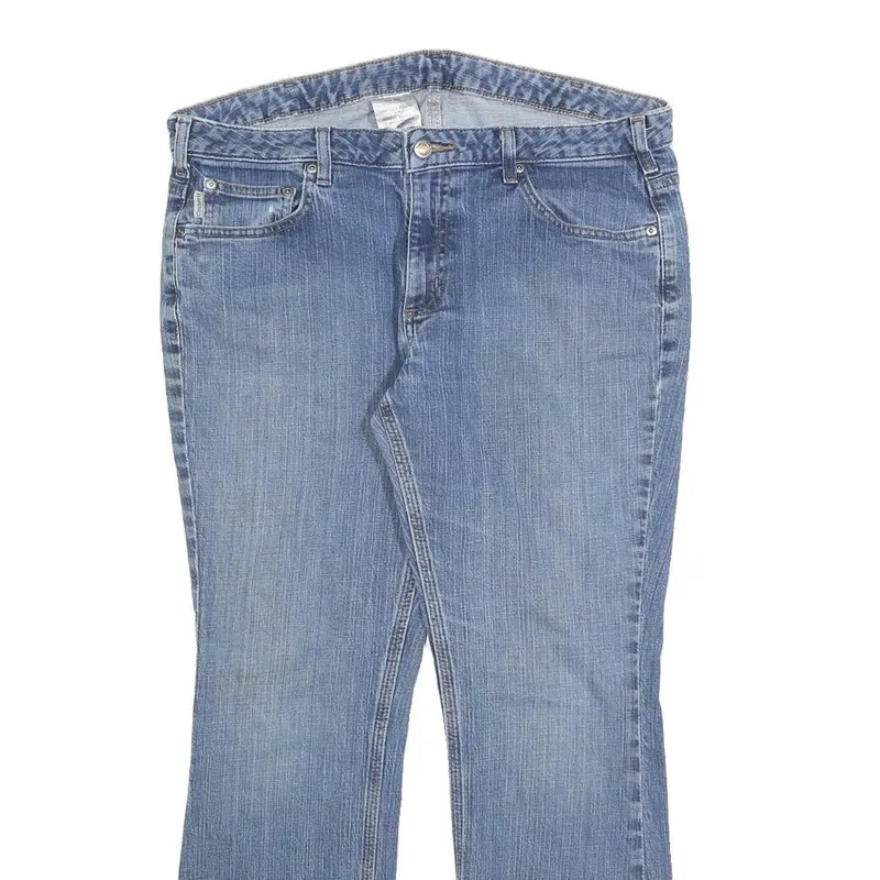 Carhartt Womens Slim Blue Denim Jeans W36 L30 Classic Straight Cotton Blend Zip 2