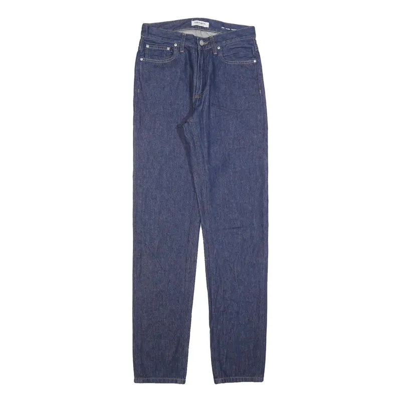 Carhartt Womens Slim Slim Straight Denim Medium W26 L32 Cotton Blend Zip Jeans 1