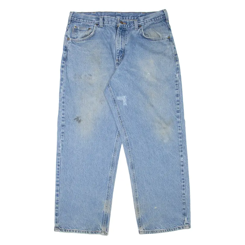 Carhartt Workwear Mens Jeans Blue Loose Tapered W33 L30 1