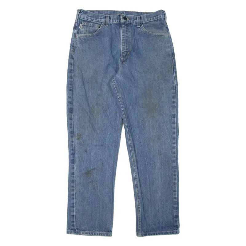 Carhartt Workwear Mens Jeans Blue Regular Straight W34 L32 1