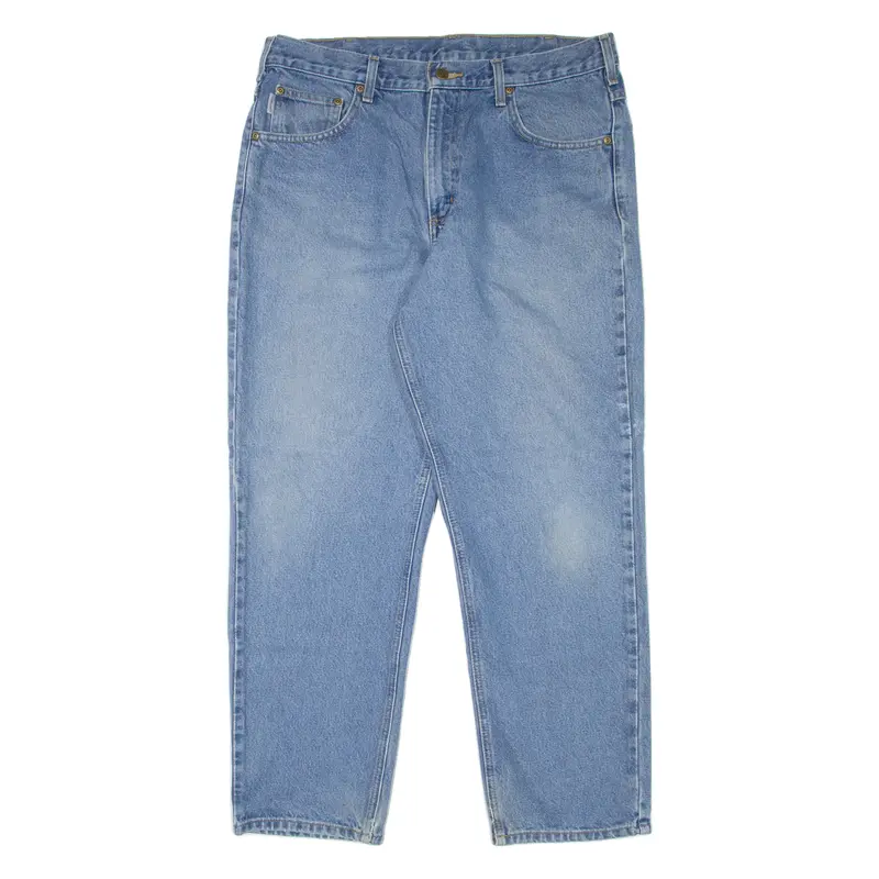 Carhartt Workwear Mens Jeans Blue Relaxed Tapered W35 L29 1