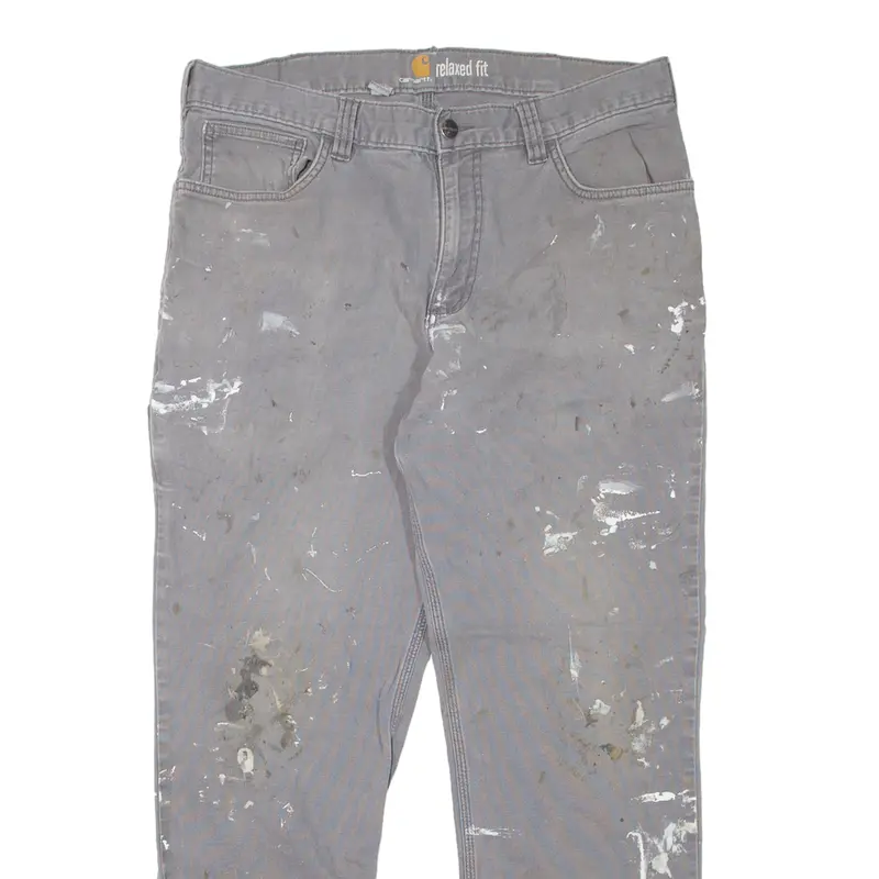 Carhartt Workwear Mens Jeans Grey Relaxed Tapered W34 L27 2