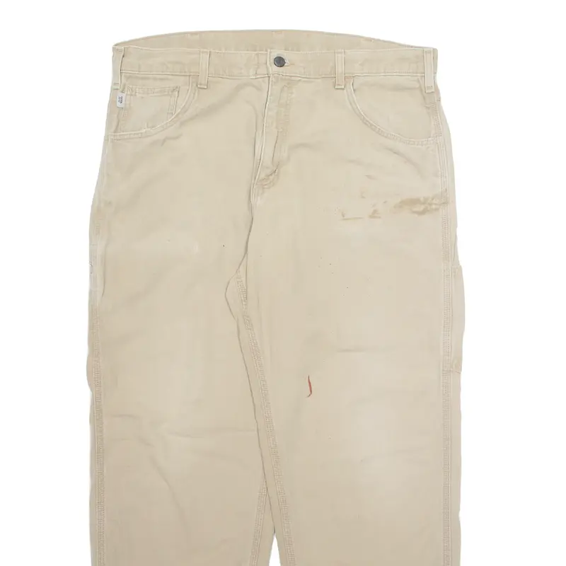 Carhartt Workwear Mens Trousers Beige Regular Straight W38 L30 2
