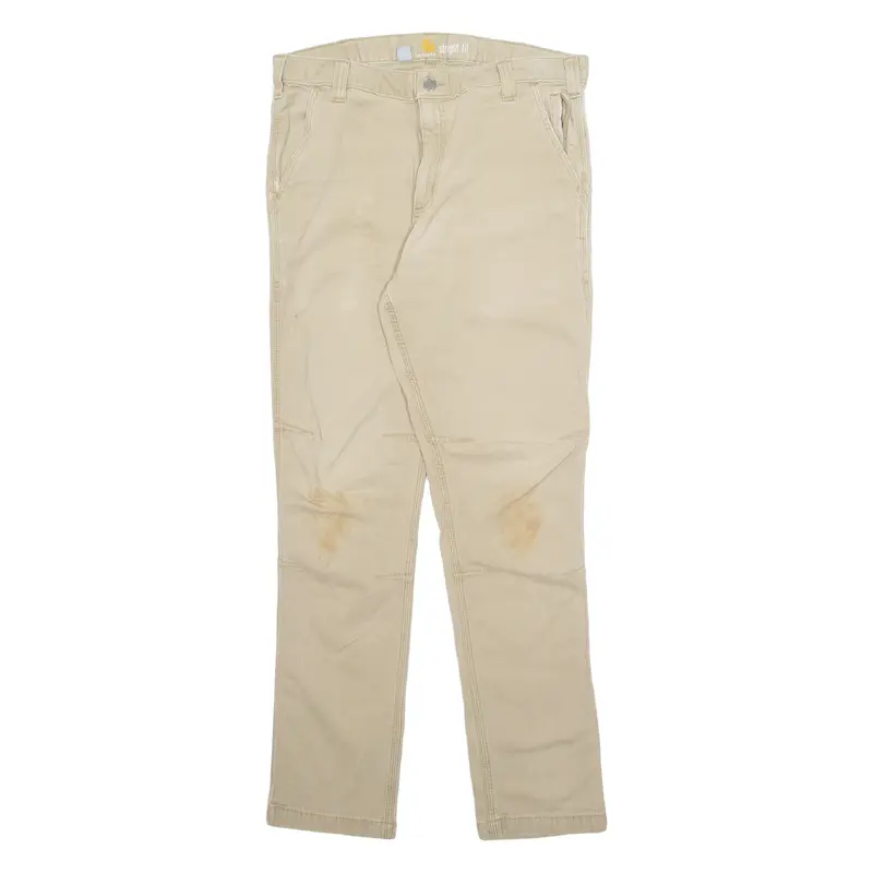 Carhartt Workwear Mens Trousers Beige Regular Tapered W33 L32 1