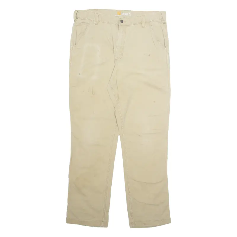 Carhartt Workwear Mens Trousers Beige Relaxed Straight W36 L31 1