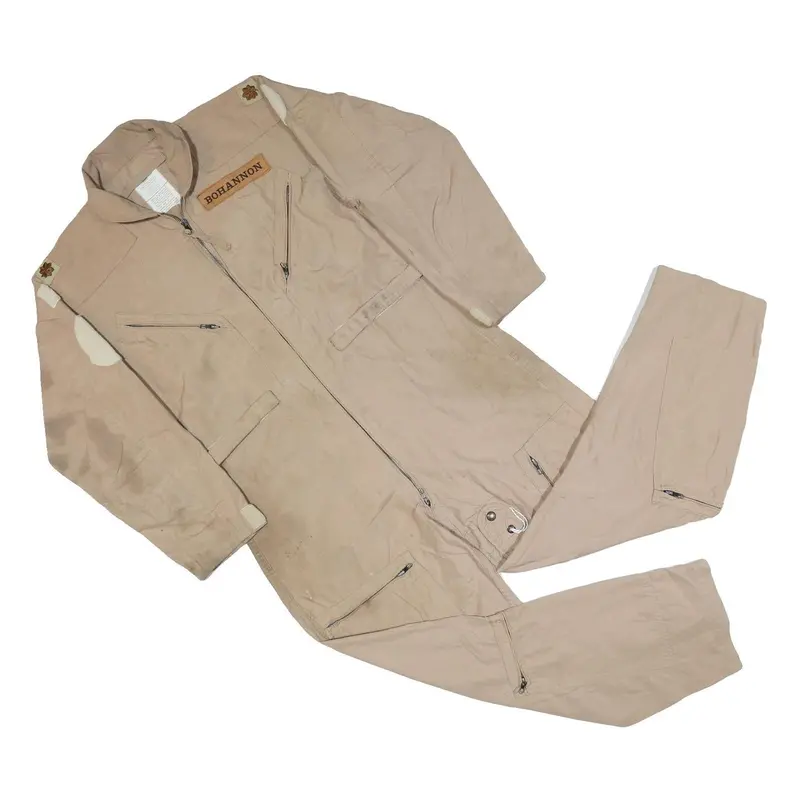 Carier Industries Mens Beige Synthetic Dungarees Loose Workwear S W38 L25 1