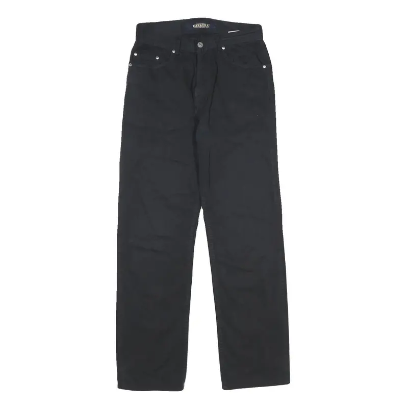 Carrera Jeans Womens Cotton Black Regular Straight Trousers W26 L29 Classic Fit 1