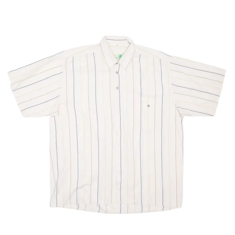 Casual Land Mens Shirt Cream Striped L 1