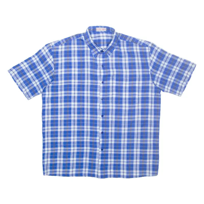 Cay Da Mens Shirt Blue Check L 1