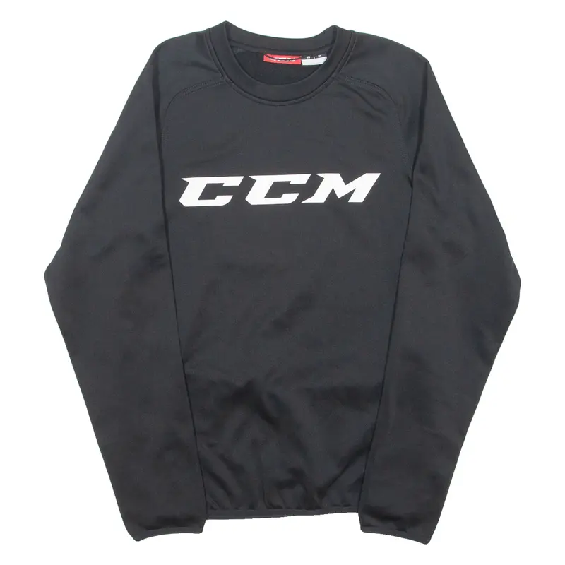 Ccm Mens Sweatshirt Black Crew Neck Xs 1