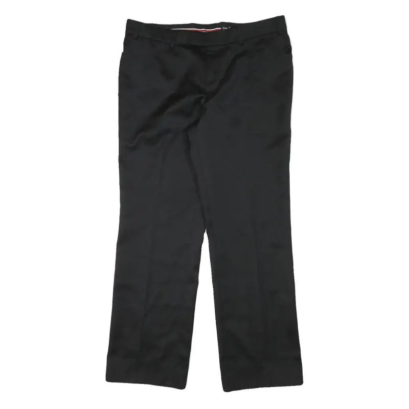 Celia Cotoure Womens Wool Blend Black Regular Fit Straight Leg Trousers W35 L30 1