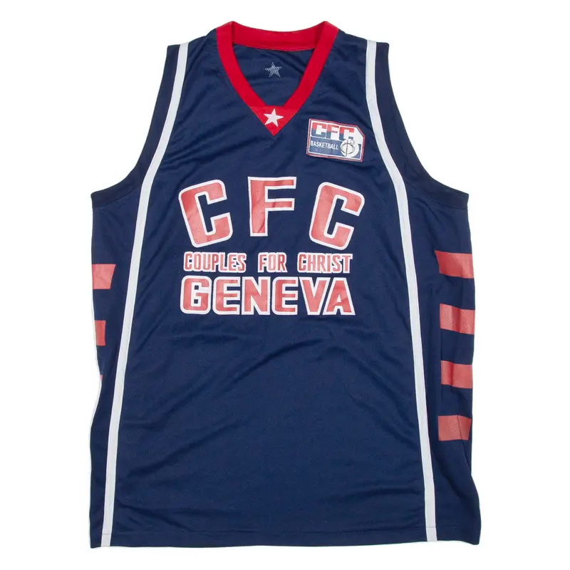 Cfc Basketball Mens Jersey Blue Sleeveless V-Neck L 1