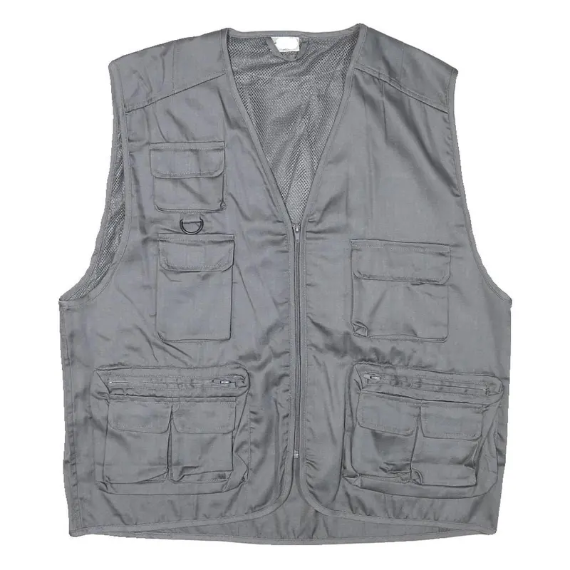 Chalet Mens Grey Utility Pockets Lightweight Jacket Xl Polyester Blend Zip 1