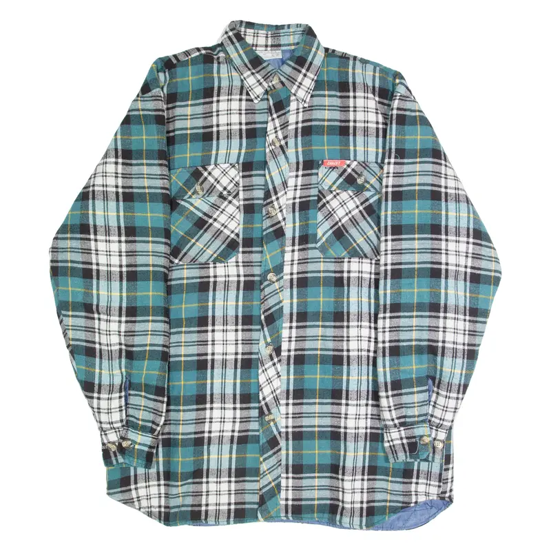 Chalet Mens Shirt Green Check Long Sleeve M 1