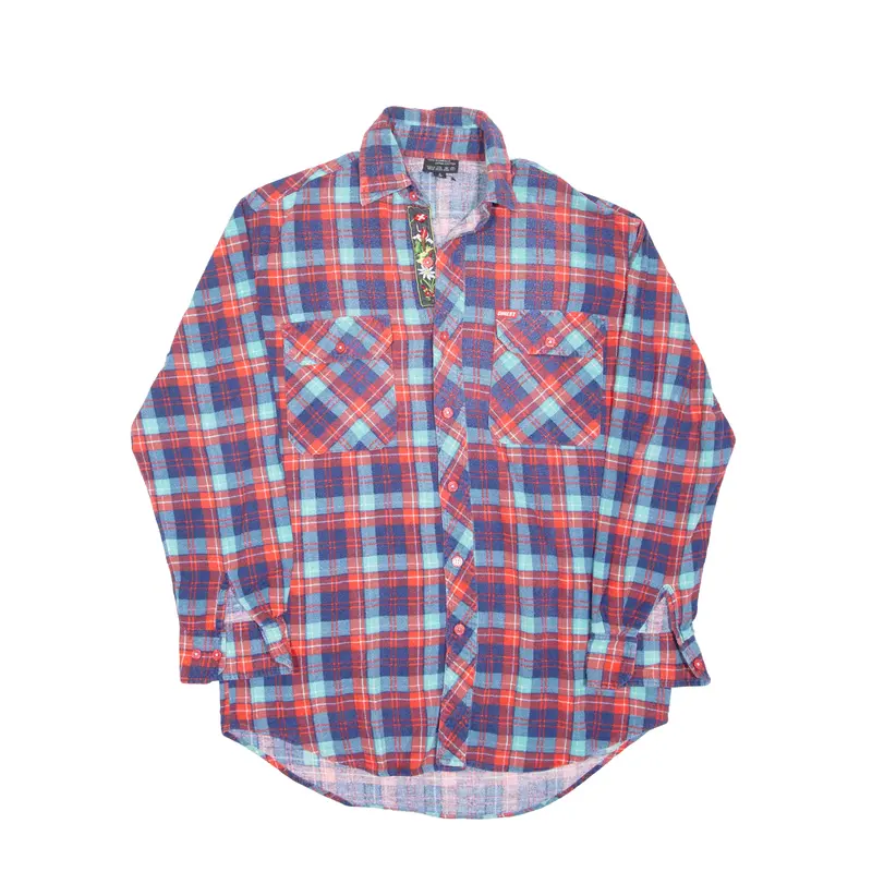 Chalet Mens Shirt Red Check Long Sleeve S 1