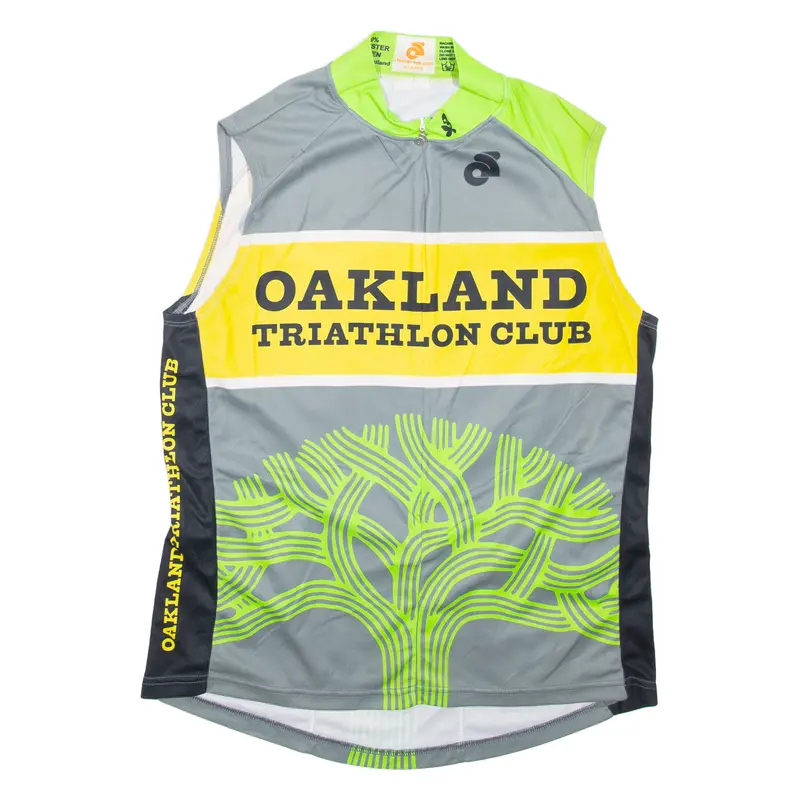 Champ Sys Full Zip Cycling Mens Vest Green Sleeveless M 1