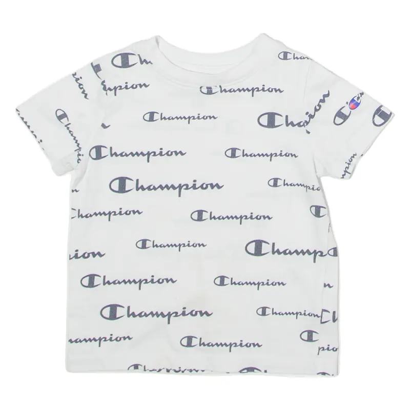 Champion Boys T-Shirt White Crew Neck 2-3Y 1