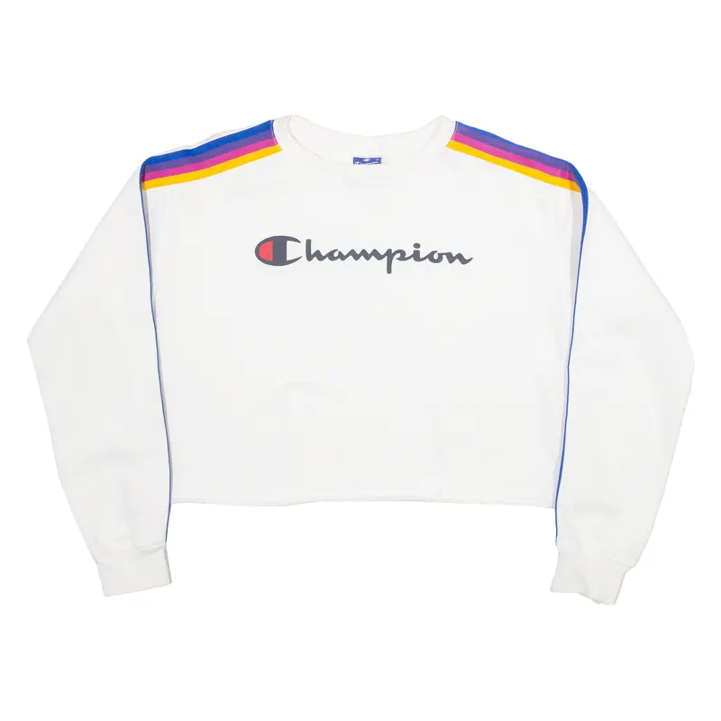 Champion Crop Womens Sweatshirt White M 1