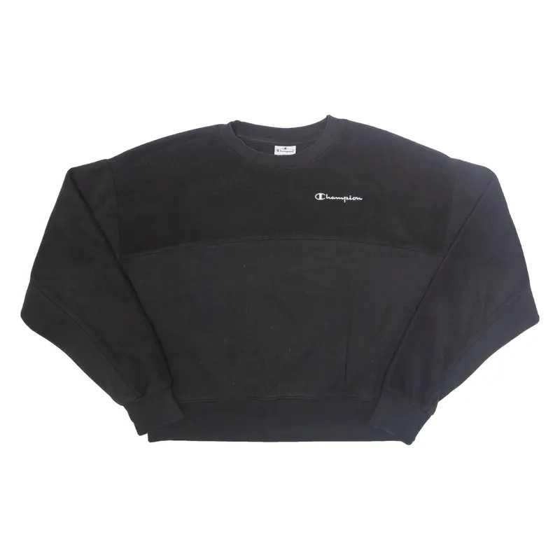 Champion Cropped Womens Sweatshirt Black L 1