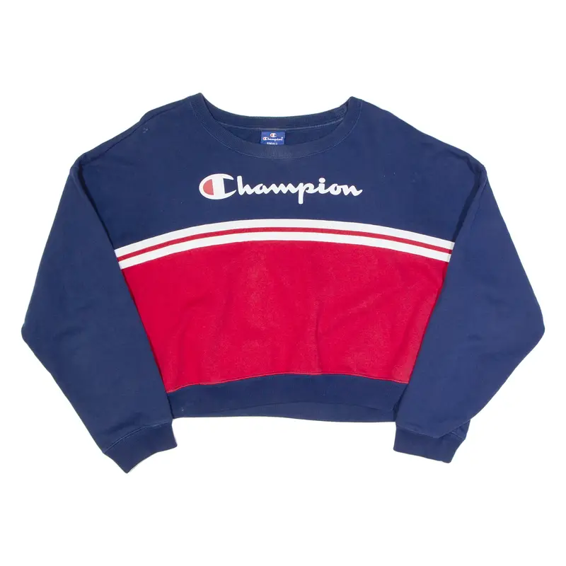 Champion Cropped Womens Sweatshirt Blue S 1