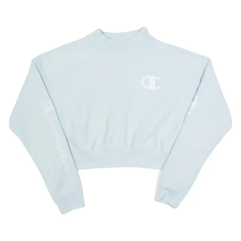 Champion Cropped Womens Sweatshirt Blue Xs 1