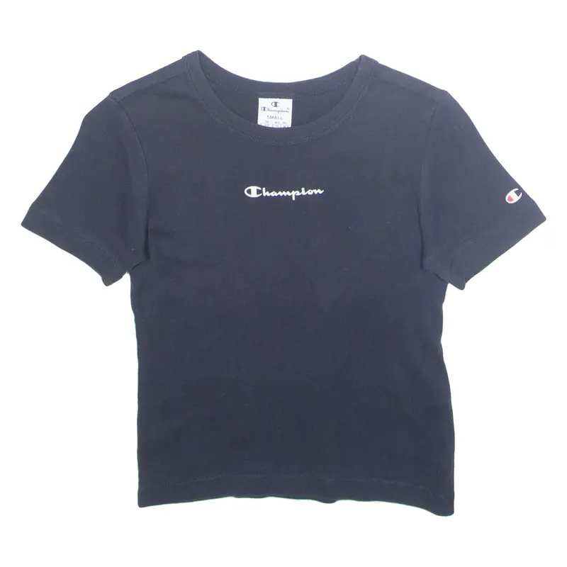 Champion Cropped Womens T-Shirt Blue S 1