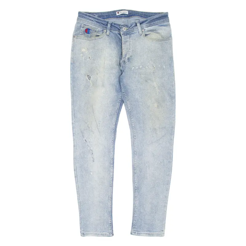 Champion Distressed Womens Jeans Blue Regular Skinny W32 L30 1