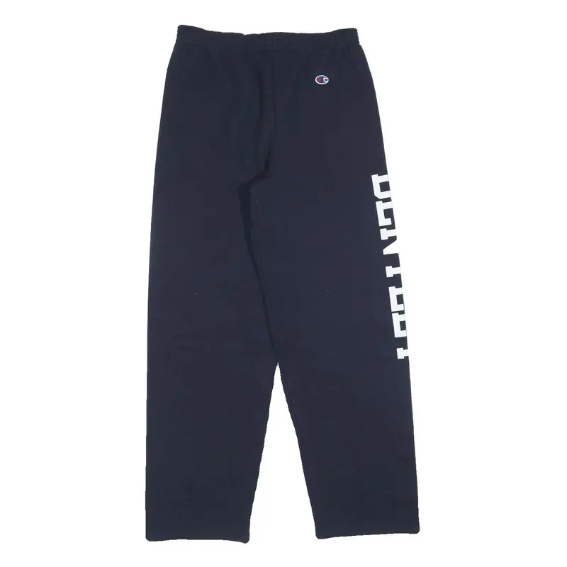 Champion Girls Joggers Navy Blue Xl W26 L28 Cotton Blend Logo Print Relaxed Fit 1