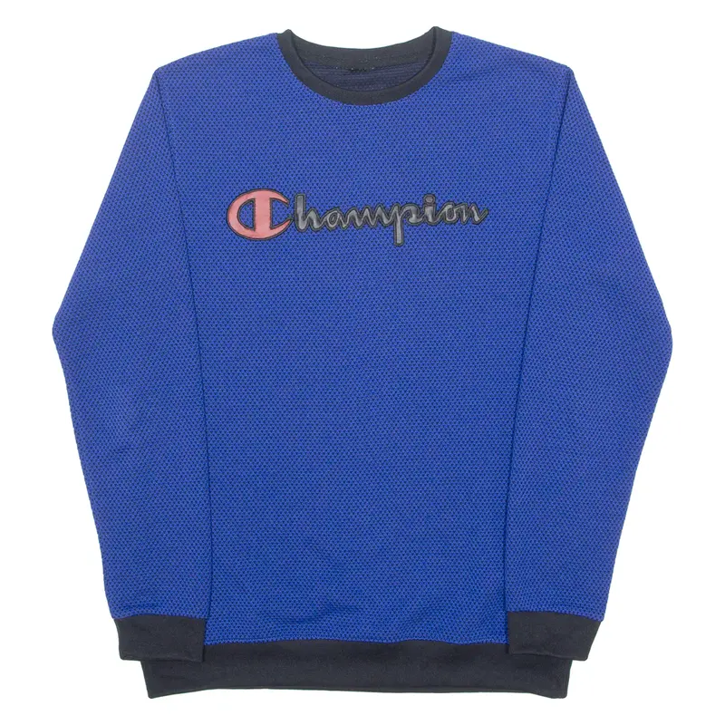 Champion Lightweight Mens Sweatshirt Blue Crew Neck L 1