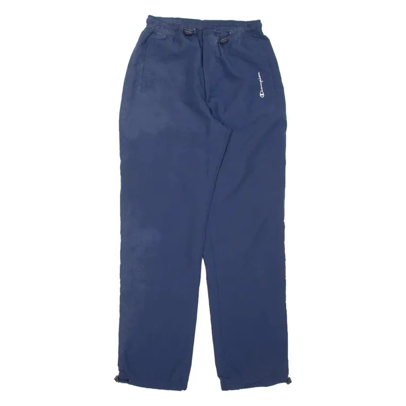 Champion Lined Mens Track Pants Blue Wide-Leg S W25 L30 1