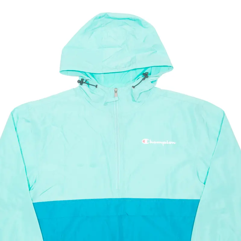 Champion Mens Anorak Jacket Blue Hooded S 2