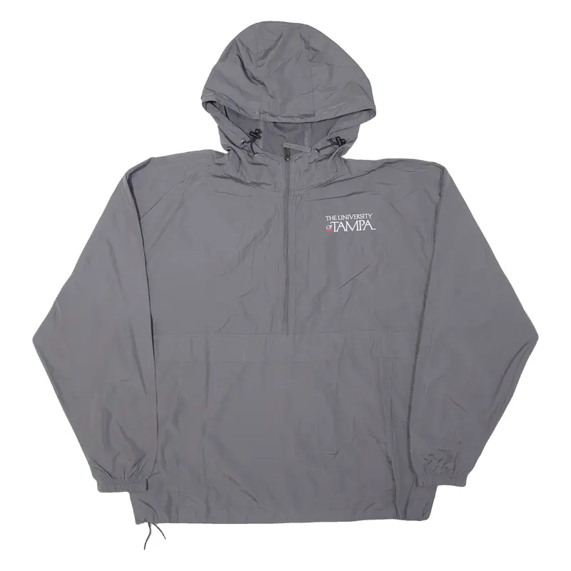 Champion Mens Anorak Jacket Grey Usa Hooded L 1