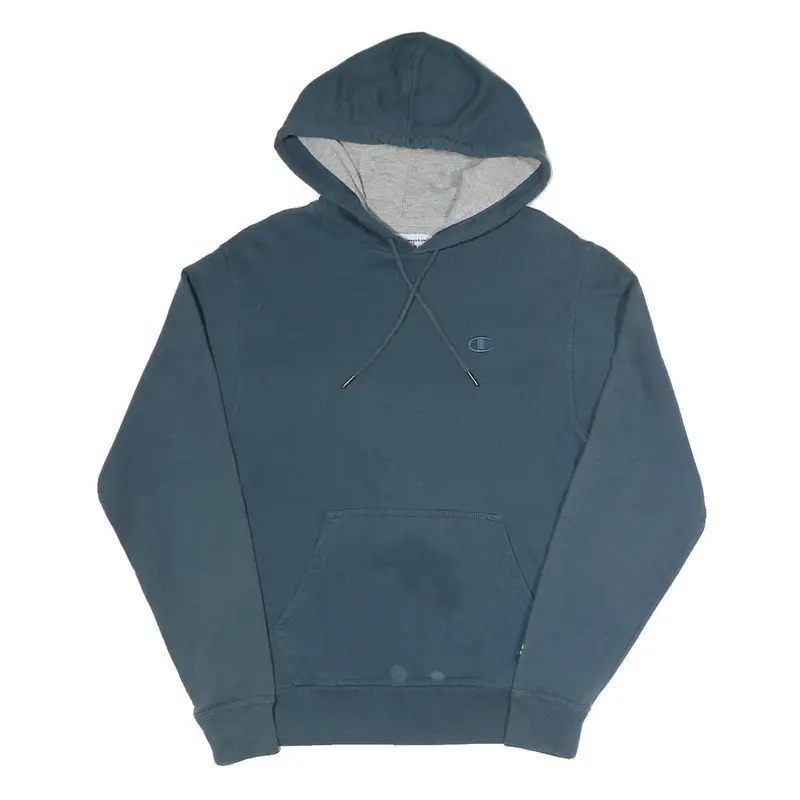 Champion Mens Blue Pullover Hoodie S Cotton Blend Casual Sportswear 1