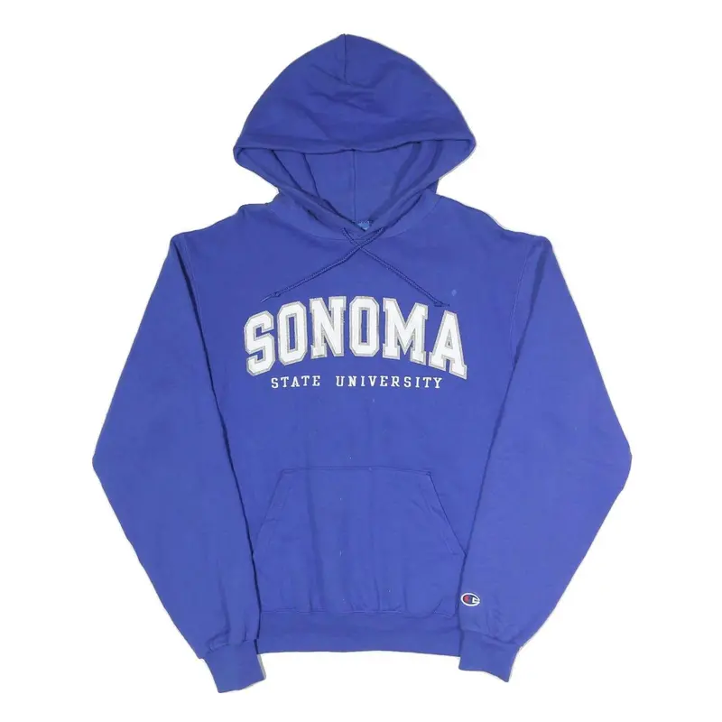 Champion Mens Blue Sonoma State University Pullover Hoodie S Casual Cotton Blend 1
