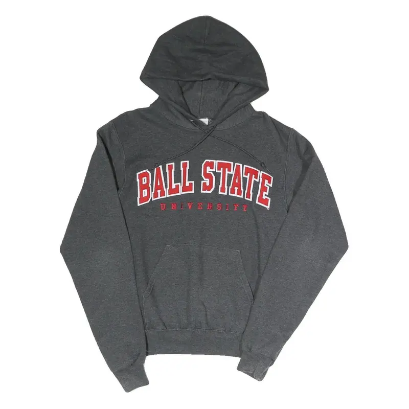 Champion Mens Charcoal Grey Ball State University Hoodie Xs Cotton Blend 1